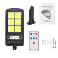 Solar Street Light Motion Sensor 120COB LED Three Lighting Modes, IP67 Water Proof Solar Security Light Flood Light Lamps for Garage, Patio, Path, Garden, Eave, Fence, Entrance Outdoor Lighting. 