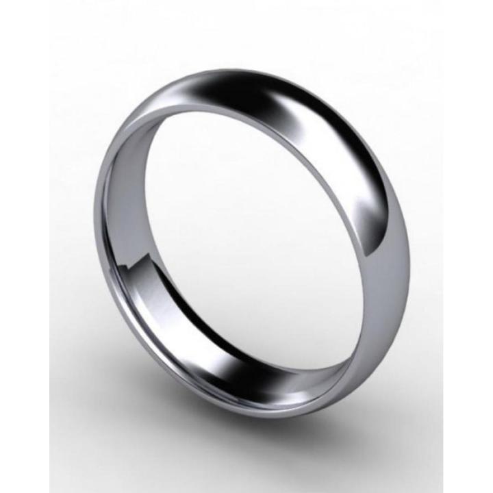 Silver Round Stainless Steel Ring for Men