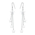 Tmall's new net celebrity temperament five-pointed star tassel earrings Korean earrings sparkling starlight mid-length earrings for women. 