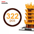 Lego Tower Building Blocks Yellow Crane Tower 322pcs Concentration Creative Play Learning For Kids Traditional Architecture Series by SZASELLS. 