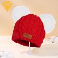 Children Hat Bib Gloves Set Cozy Winter Baby Hat Scarf Gloves Set with Plush Balls Solid Color Knitted Design for Extra Warmth Perfect Gift for Little One 3 Piece Set Knitting Hat Scarf Gloves Set. 