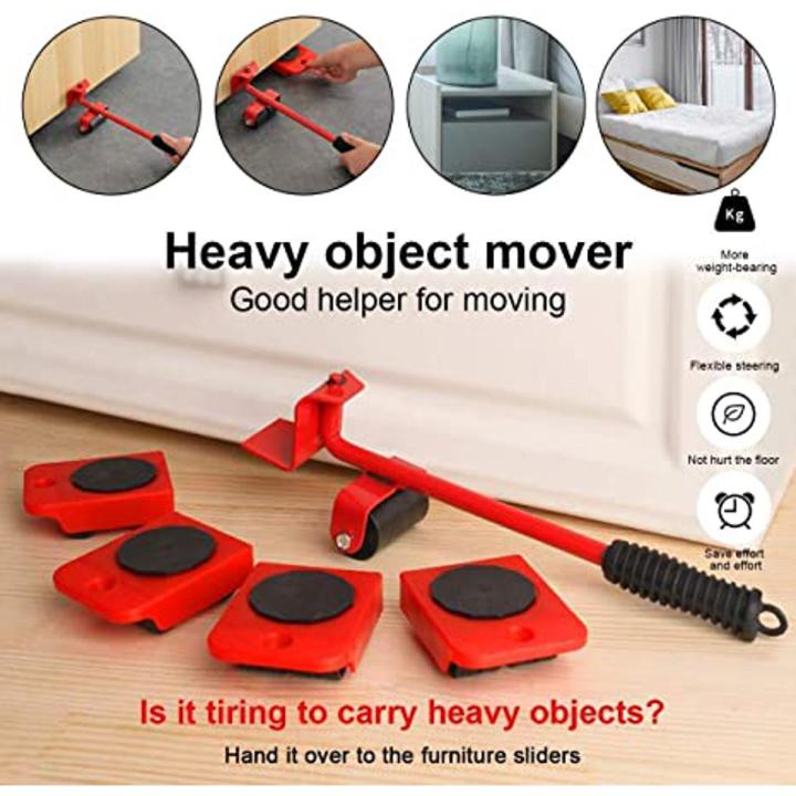 Furniture Sliders Heavy Furniture Shifter Moving Wheels Kit Moving Roller Kit Mover Tool Set 1Pcs Furniture Lifter Casters Kits 360 Degree Rotatable Pads Suitable for Sofas