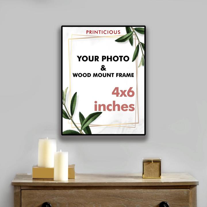 Customized Quotes Wood Mount Frame for Wall Decoration Wall Art Hanging Home Decoration