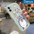 dienya For Xiaomi MI Redmi 10 5G Case Cartoon Cute Shy Doraemon Colorful Lovely Cream Wave Border Soft Clear Shockproof Phone Cases Creative Camera Transparent Casing Simple Silicone Protective Cover. 