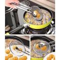 2 in 1 Cooking Frying Tong Strainer Stainless Steel Utensils Strainer Serving Food Clip. 