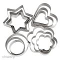 Cookie Cutters Shapes Baking Set: 12PCS Flower,Round,Heart,Star Shape Biscuit Baking Stainless Steel Metal Molds Shape Cutters for Kitchen,Baking Small Size Cookie Cutters. 
