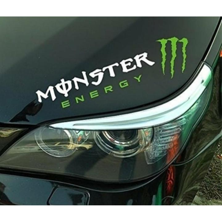 Monster Sticker for Car ( Black & White & Green )