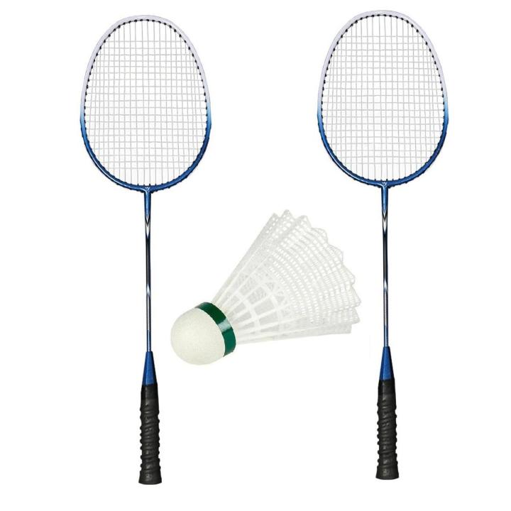 2 Badminton steel Rackets with 2 free plastic shuttles , best Deal for Beginners.