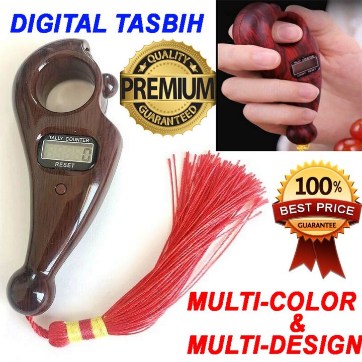Best quality Electronic Digital Counter Tasbih tasbeeh Stylish Digital String Counter LCD Digits Finger tasbih Number small Portable Nerve Relief Countertop Plastic Pray hand tally Count Multi design for Prayer Islamic Muslim remembering tool