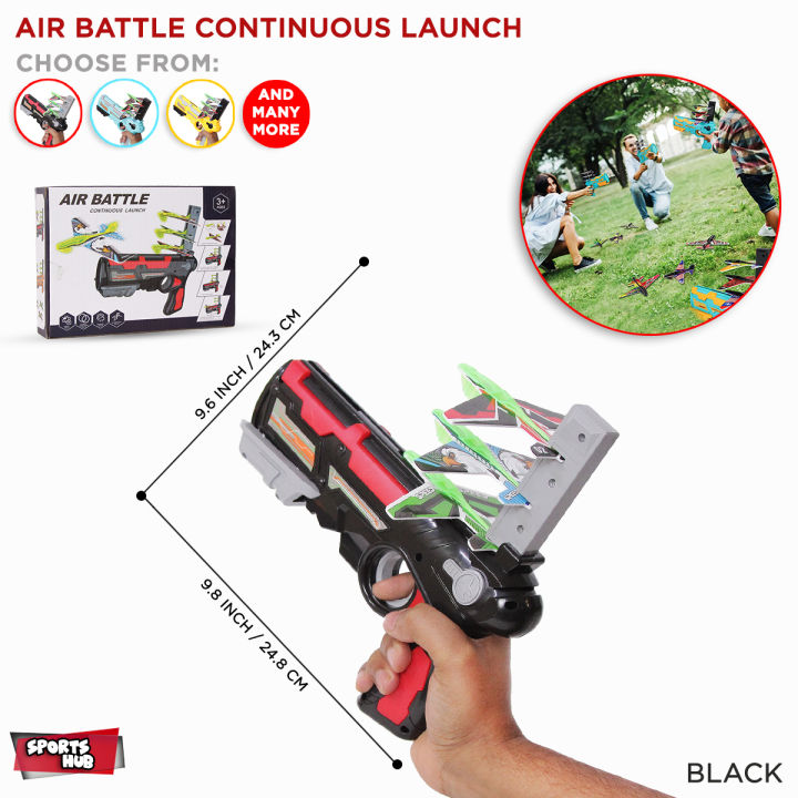 Air Battle Continuous Launch Toy For Kids Bubble Catapult Plane Toy Airplane One-Click Ejection Model Foam Airplane With 3 Pcs Glider Airplane Launcher Outdoor Sport Toys Perfect Gift For Birthday Party Favors Foam Airplane
