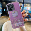 Phone Cases For Realme C51 Back Cover Sparkling Star Moon Soft Silicone Transparent Cartoon Cat Anti Drop Back cover Realme C51 case. 
