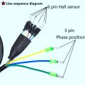 Motor Convert Extension Cable 9 Pin Conversion Line Waterproof Connector E-Bike Motor Extend Cable 60cm. 