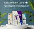 The CeraVe 4-in-1 Kit typically includes a combination of their popular products designed to cleanse, hydrate, and protect the skin.. 