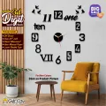 Gift City Presents Special Wooden Wall Clock for Bedroom / 12 Foil Kitchen Tile Stickers / Love these forever happy memories for Home and Offices, DIY Self Adhesive. 