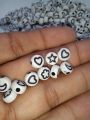 Pack of 50/100pcs, Mix Sign loose Spacer Black Acrylic Beads For DIY Craft Making. 