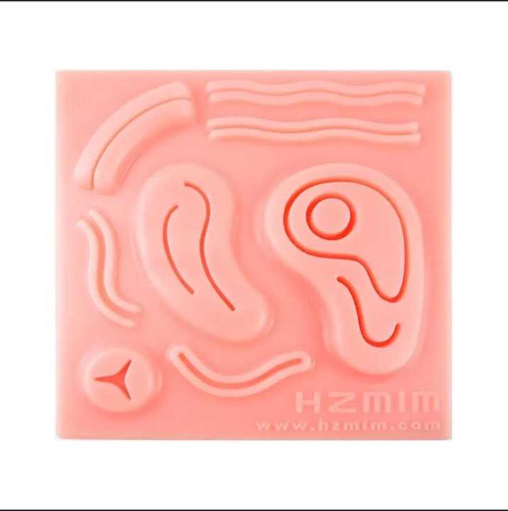 Medical Suture, Human Traumatic Skin Model Suturing Practice Training Pad Set with 3-layer Stitching Design forSuture Training to Medical Student Doctor Nurse Teaching