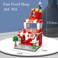 164PCS Mini Lego City Street View Building Blocks McDonald's House Model Building Blocks Compatible with LeGo Children's Educational Toys. 