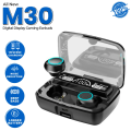 M30 TWS Wireless Earbuds Bluetooth Earphones Sports Headset Stereo High Quality Sound Headset Headphones for Calling LED Display buds with Power Bank for All Smart Phones and Laptops. 