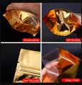 16x24 cm food Grade Front Transparent Back Golden Standup Pouches 100pcs/Lot. 