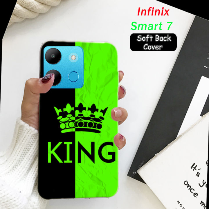 Infinix Smart 7 Back Cover Green - King 2Gud Soft Phone Case For Boys