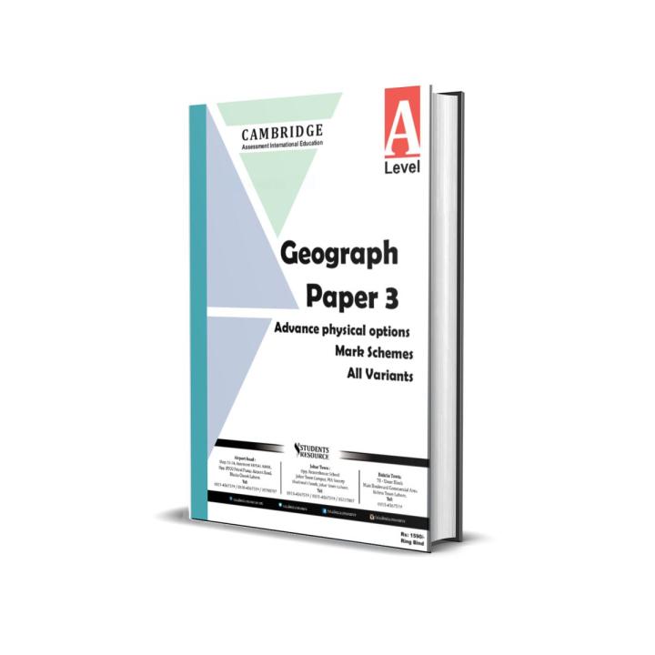 A Level Geography 9696 Paper 3 Yearly | 2017-2022 | Ring Bind | Mark Scheme