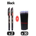 33 Pcs/Set School Erasable Gel Pens Set 0.5 mm Fine Point Black/Blue/Red ink Ballpoint Pen Stationery Office Writing Supplies. 