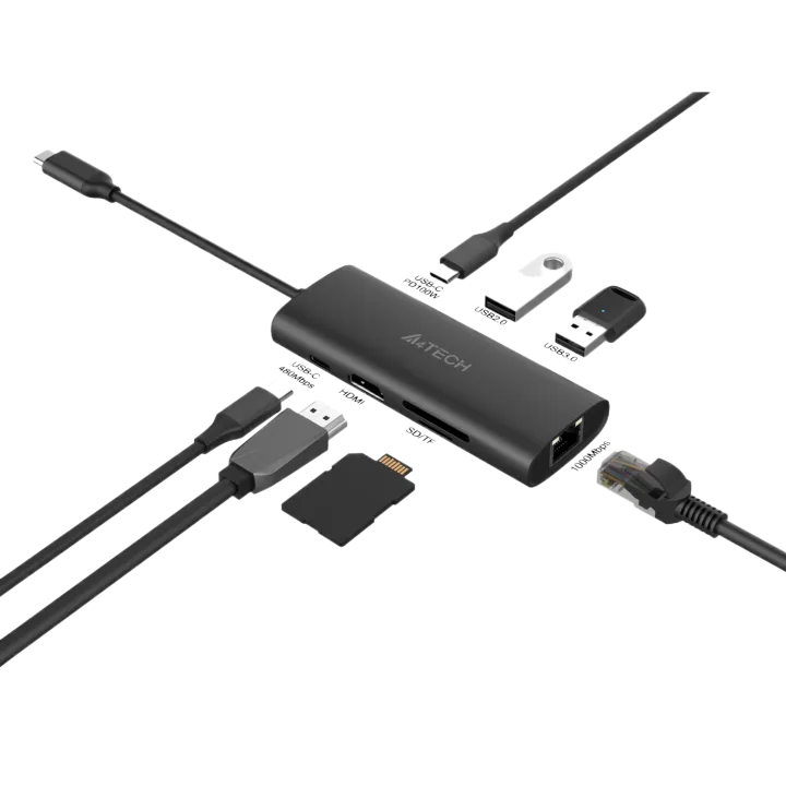 A4tech%20DST-80C%20USB%20Hub%20Docking%20Station%20-%208%20in%201%20Docking%20Station%20-%20HDMI%204K%20@30%20Hz%20-%20USB%20C%20Power%20Delivery%20-%20LAN%20Port%20-%20TF+SD%20Card%20Slot%20-%20Image%203