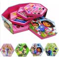 Multicolor Art Box Coloring Box Set - Art Set Colour Kit 46 Pcs for Girls & Boys ( RANDOM DESIGN / COLOUR ) Crayons - Color Pencils - Water Color Arts & Craft for Kids School Accessories. 