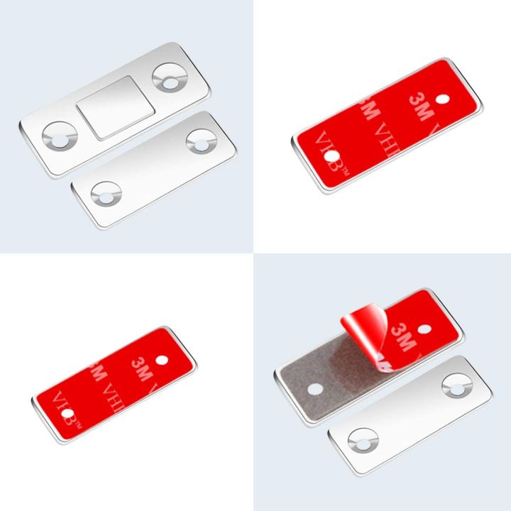 Magnetic Door Catch - Ultra Thin Cabinet Door Magnetic Catch for Drawer Magnets Adhesive Cabinet Latch Magnetic Closures