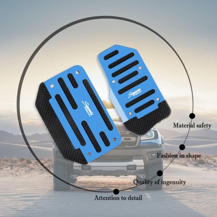 Premium%20Aluminum%20Alloy%20Universal%202PCS%20Non-Slip%20Car%20Pedal%20Covers%20For%20Automatic%20Transmission%20-Blue,%20Black%20And%20Red-%20-%20Image%202