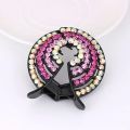 Fashion Crystal Bud Hair Clip Half Bail Hair Catcher For Women Poni Tail Bun Maker Hair Clips. 