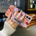 chenyyka For Infinix Hot 9 Case With Wristband New Design Phone Case For Girl Women Thin Pattern Shockproof Plating Silicone Casing Cartoon Mickey Full Cover SoftCase Protection Cases. 