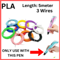3D PEN FILAMENTS PLA  Multicolor Refills for 3D Printing Pen 5 Meter Length Each. 