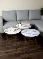Coffee Table Set of 3 | Round Coffee Tables for Living Room | Glossy UV Sheet Wooden Coffee Table | Modern Coffee Table Set for Home. 