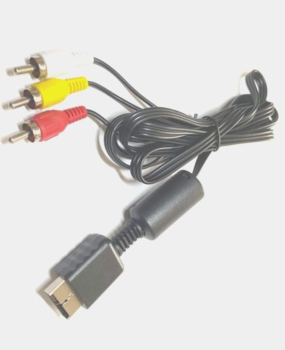 PS2%20PS3%20AV%20Cable%20RCA%20Composite%20Audio%20Video%20Cord%20for%20PlayStation%202,%20PS3,%20PSX,%20Slim,%20Black%20-%20Image%203