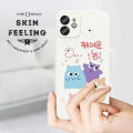 Jizetin for OPPO F19 / A74 / A95 Case Funny Cartoon Monster Family Side Design Phone Cover Square Edge Pattern Liquid Silicone Phone Cases. 