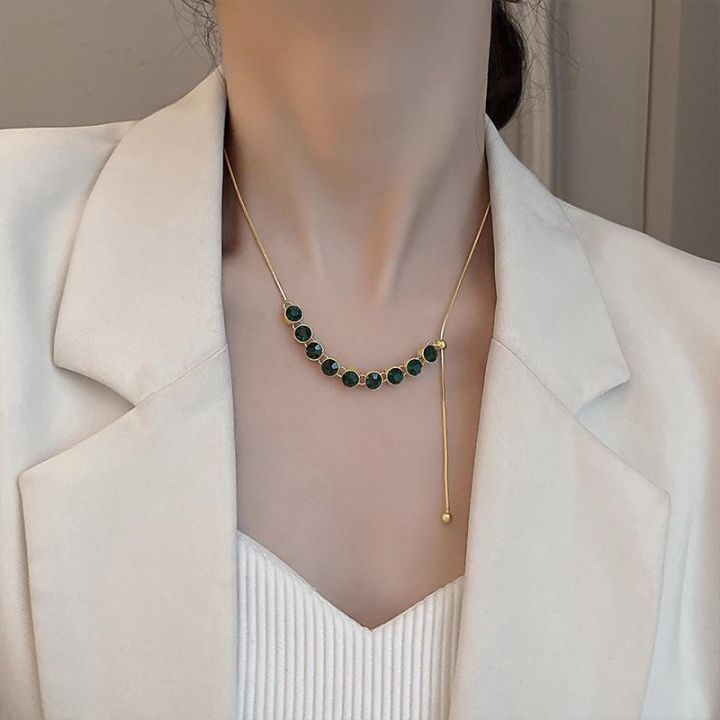 Al%20Asar%20Fashion%20Green%20Zircon%20Necklace%20for%20Women%20Luxury%20High%20Quality%20Chain%20Adjustable%20Pendant%20Jewelry%20-%20Image%203