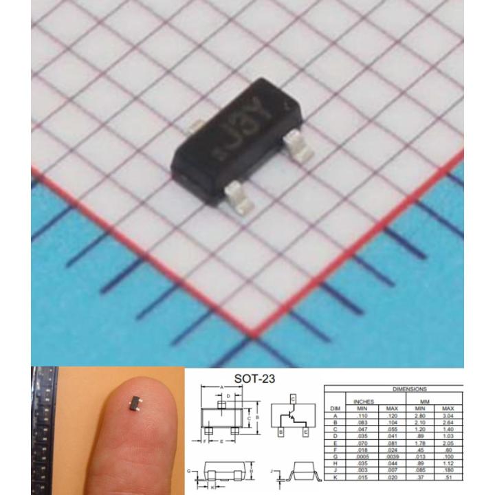 10pcs S8050 J3Y SOT-23 NPN Transistor SMD
