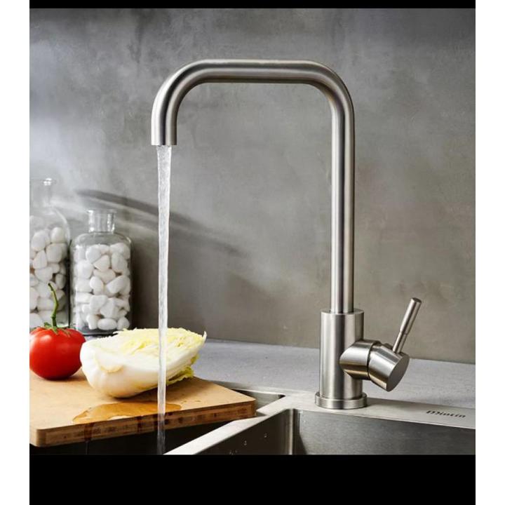 Kitchen Sink Nalka Mixer Taps faucet Two Side Mixer Hot AND Cold Monobloc 360º Swivel Spout Single Lever nalka free bracket nut bolt AHS BRAVO Toti