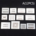 NEW 12/14Pcs BGA Reballing Stencil Dedicate Kit For DDR2 DDR2-3 DDR3 DDR5 MJ. 