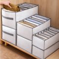 Clothes Storage Box Closet Separation Organizers Drawer Divider Organizer Compartment Boxes For Underwear Jeans Socks Bra. 