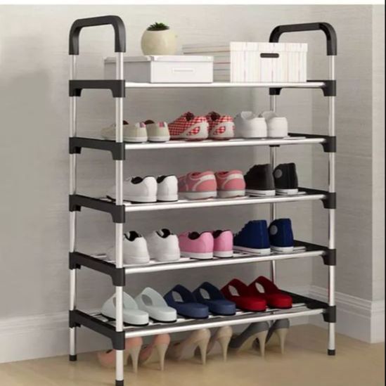 Stainless%20Steel%20Shoe%20Rack%205%20Tiers%20Heavyweight%20-%20Shoe%20Stand%20-%20Shoe%20Rack%20Organizer%20-%20shoe%20rack%20-%20Fashion%20Shoe%20Rack%20-%20Shoe%20Storage%20Shoe%20Rack%20Multifunctional%20Book%20Rack%20Accessories%20Rack%20for%20Home%20and%20Office%20Durable%20-%20Image%202
