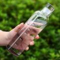 Azzin - 500ml Glass Water Bottle With Time Scale - Couple Glass Portable Bottle - Water Container Anti-drop - Outdoor Water Bottle. 