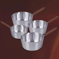 Silver Milkpan Metal Finish Aluminum Milk Pan | Sauce Pan for Tea All Sizes Available silver pots for milk (Sauce pan) Best Material Milk pot set  Silver milk pot silver steel Best Quality. 