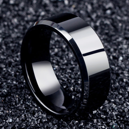 Stainless%20Steel%20Rings%20for%20Unisex%20/%20Cool%20Simple%20Band%208MM%20Width/%20Black%20Ring%20-%20Image%205