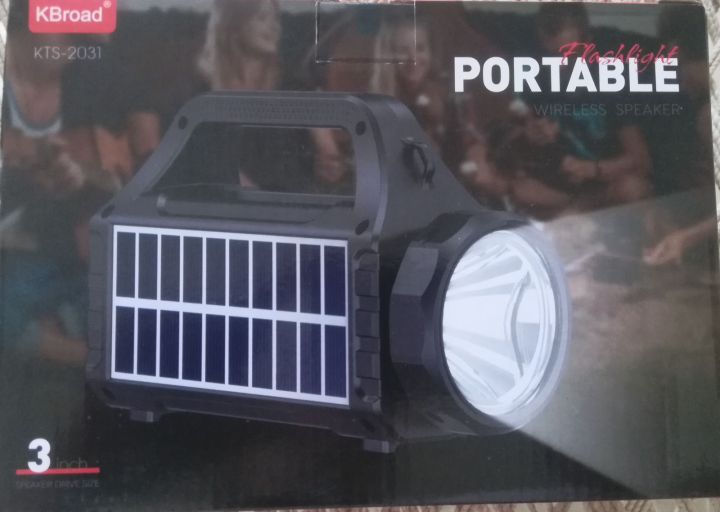 KTS%202031%20Bluetooth%20Speaker%20Wireless%20Portable%20Outdoor%20%E2%80%93%203"%20Woofer,%20FM%20Radio,%20Solar%20Charging,%20Torch%20Light,%201200mAh%20Battery%20-%20Image%202