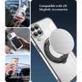 Relaxtoo For Samsung Galaxy A12 and Samsung Galaxy M12 High Transparency Magsafe Plating Rotation Bracket Cover For SamsungA12 GalaxyA12 SamsungM12 GalaxyM12 Ring Stand Ultra Thin Drop Proof Case. 
