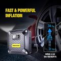 STEELMATE T5 Air Compressor Pump Portable & Powerful Tire Inflator 12V DC with Digital Pressure Gauge, Auto Shut Off, Emergency LED Light for Car, Bicycle, Balloons and Other Inflatables. 