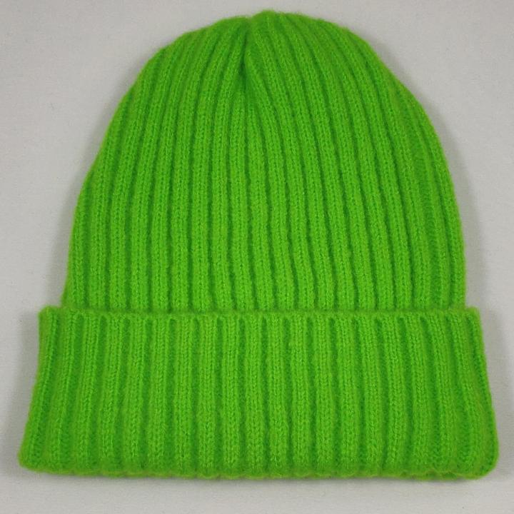 Bright Color Solid Knit Skull Beanie Women Men's Cuff Warm Winter Hats Plain Toques Neon Yellow Neon Orange Green Burgundy