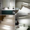 ABCidy Closet Lights Motion Sensored 3 Pack, Under Cabinet Lights Rechargeable, Battery Level Display, Dimmable Motion Sensor Light Indoor, Under Counter Lights for Closet, Kitchen, Cupboard, Wardrobe. 